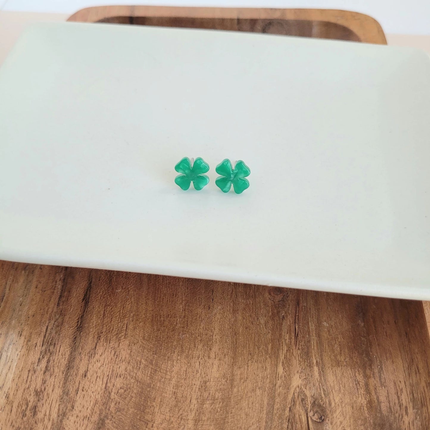 Green Clover Earrings