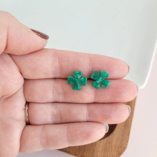 Green Clover Earrings