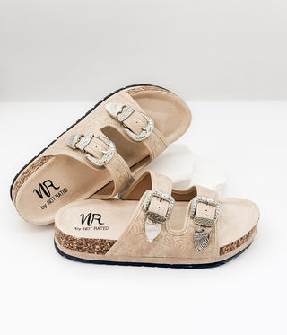 Morgana Western Sandal in Green