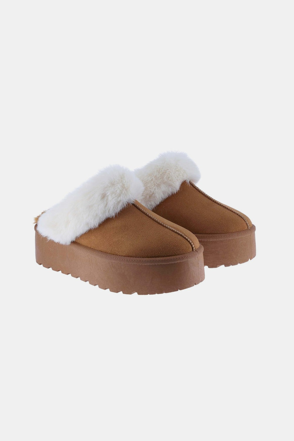 Weeboo Thick Bottom Fur Trim Snow Slippers MadreForte LLC