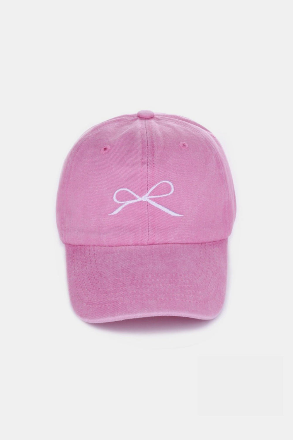 Zenana Bow Embroidered Washed Cotton Caps MadreForte LLC