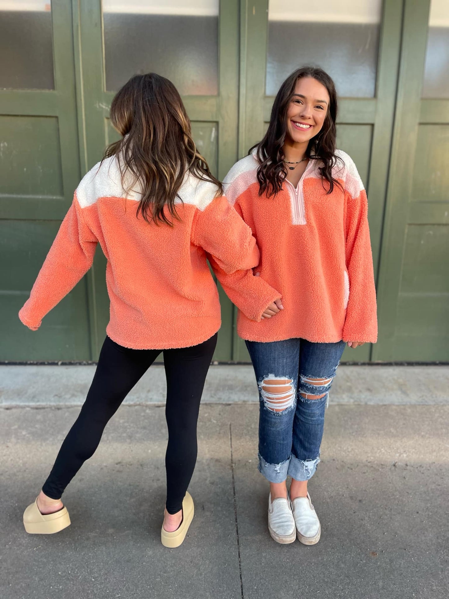 PREORDER: Half Zip Fleece Pullover in Sherbet MadreForte LLC