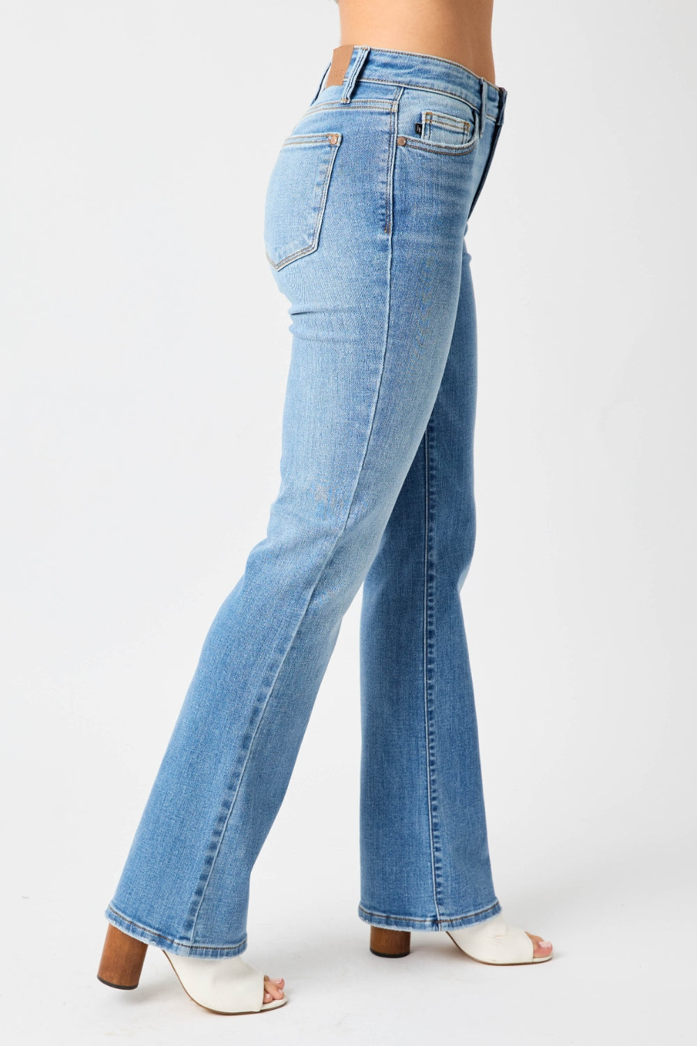 Judy Blue Full Size Mid-Rise Waist Straight Jeans MadreForte LLC