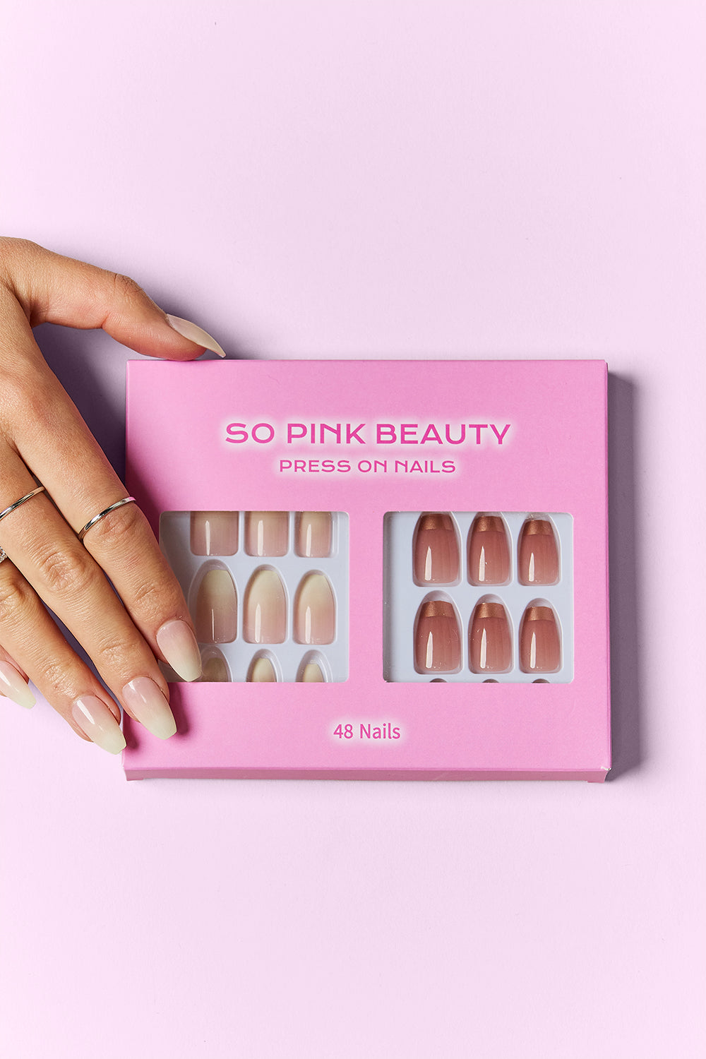 SO PINK BEAUTY Press On Nails 2 Packs MadreForte LLC