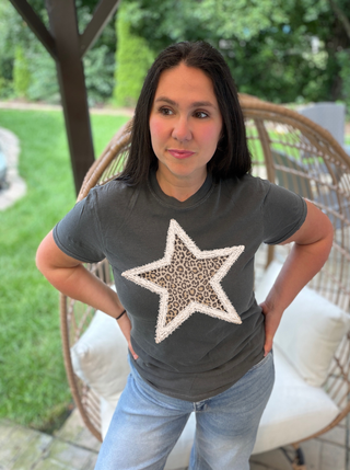 Leopard Star Tee