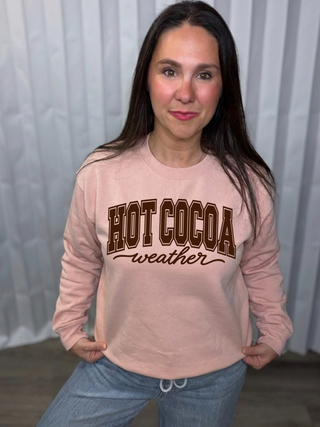 Hot Cocoa Weather crew neck sweatshirt