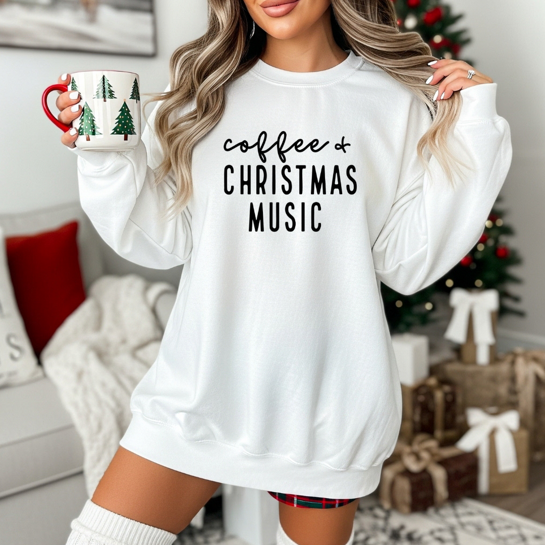 Coffee & Christmas Music Sweatshirt