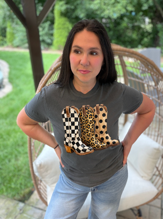Brushstroke Cowboy Boots Tee