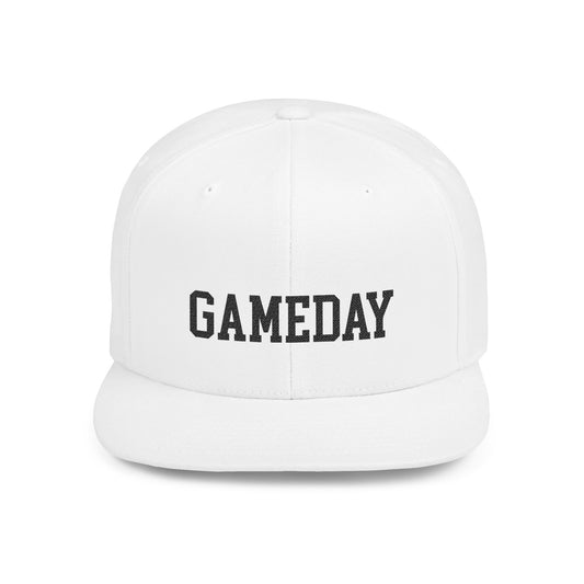 Gameday Flat Bill Snapback Hat embroidered