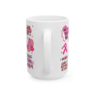 Breast Cancer Warrior Ceramic Mug 15oz