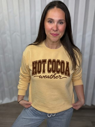 Hot Cocoa Weather crew neck sweatshirt