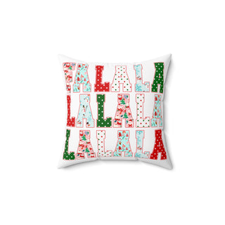 Merry Christmas Holiday Square Pillow