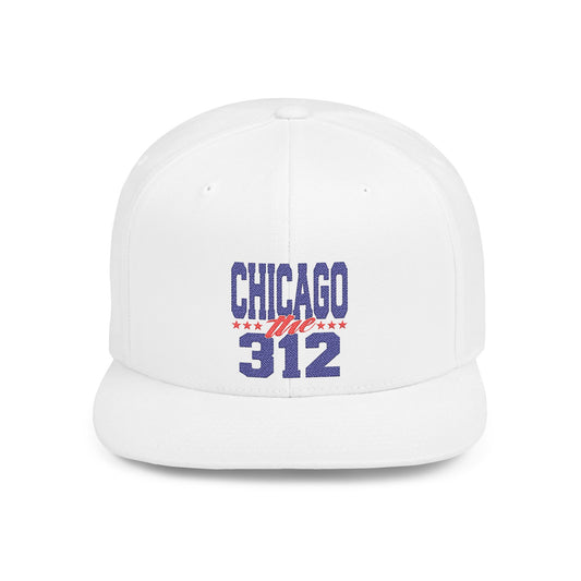 Stylish Chicago 312 Flat Bill Snapback Cap