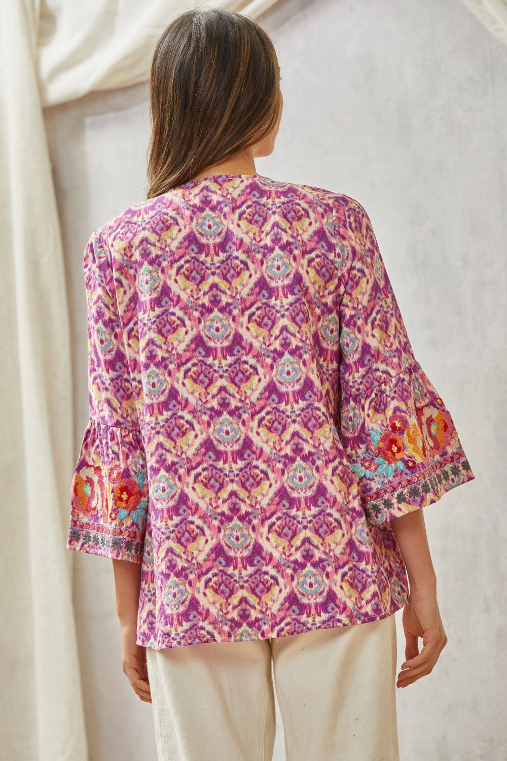 Print Embroidery Tunic Top MadreForte LLC