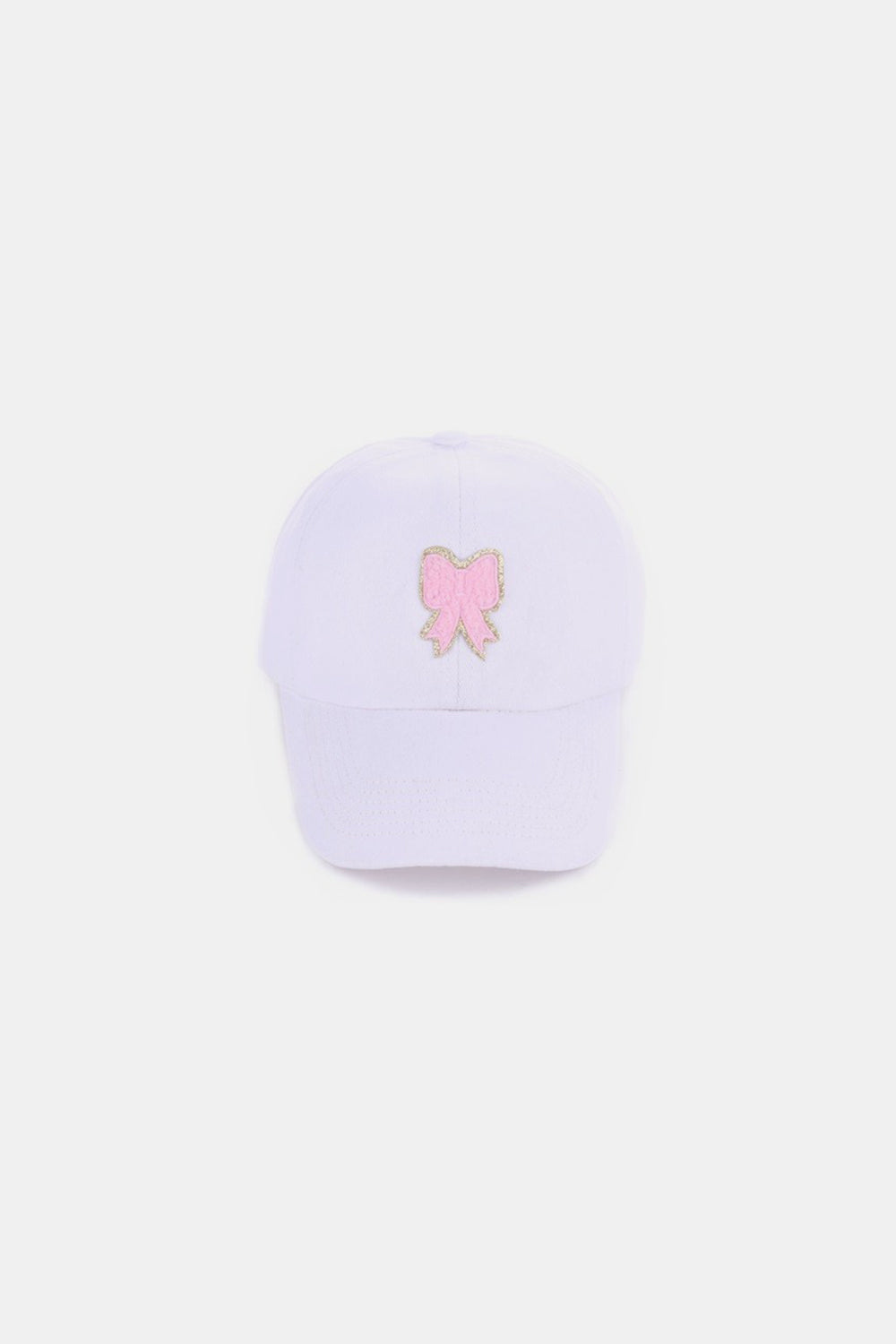 Zenana Ribbon Bow Chenille Patch Baseball Cap MadreForte LLC