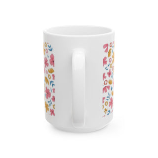 Love Yourself Floral Ceramic Mug  15oz