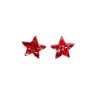 Liberty Star Studs - Red