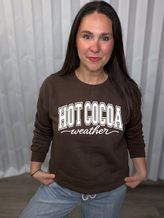 Hot Cocoa Weather crew neck sweatshirt