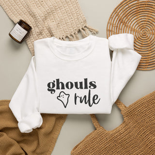 Ghouls Rule Embroidered Sweatshirt