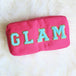 GLAM-PINK BAG/TEAL CHENILLE PATCHES
