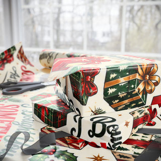 I bought you something act surpised Christmas Wrapping Paper