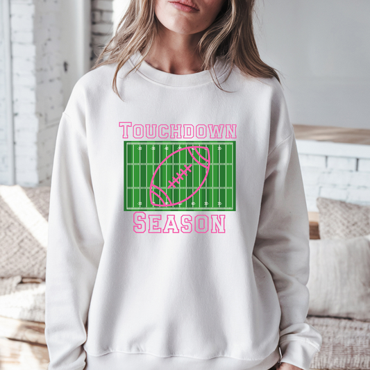 Touchdown Season in White Sweatshirt