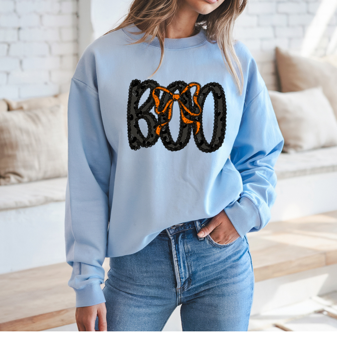 Coquette Halloween Lacey Boo Sweatshirt
