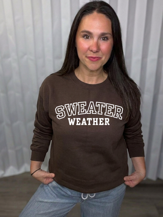 Sweater Weather crew neck sweatshirt