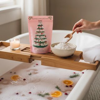 Pink Christmas Bath Salt – Christmas Tree Stocking Stuffer