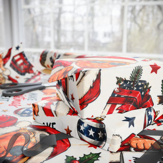 Patriotic Funny Trump Christmas Wrapping Paper