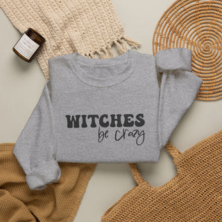 Witches Be Crazy Embroidered Sweatshirt