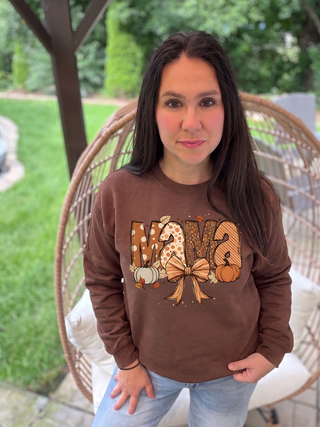 Fall Mama Bow Sweatshirt