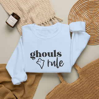 Ghouls Rule Embroidered Sweatshirt