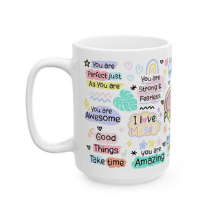“Cup of Positivity” Inspirational Self-Care Coffee Mug 15oz