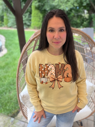 Fall Mama Bow Sweatshirt