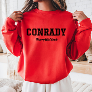 Conrady Hickory HIlls in Bold Black Sweatshirt