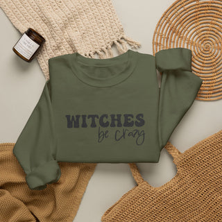 Witches Be Crazy Embroidered Sweatshirt
