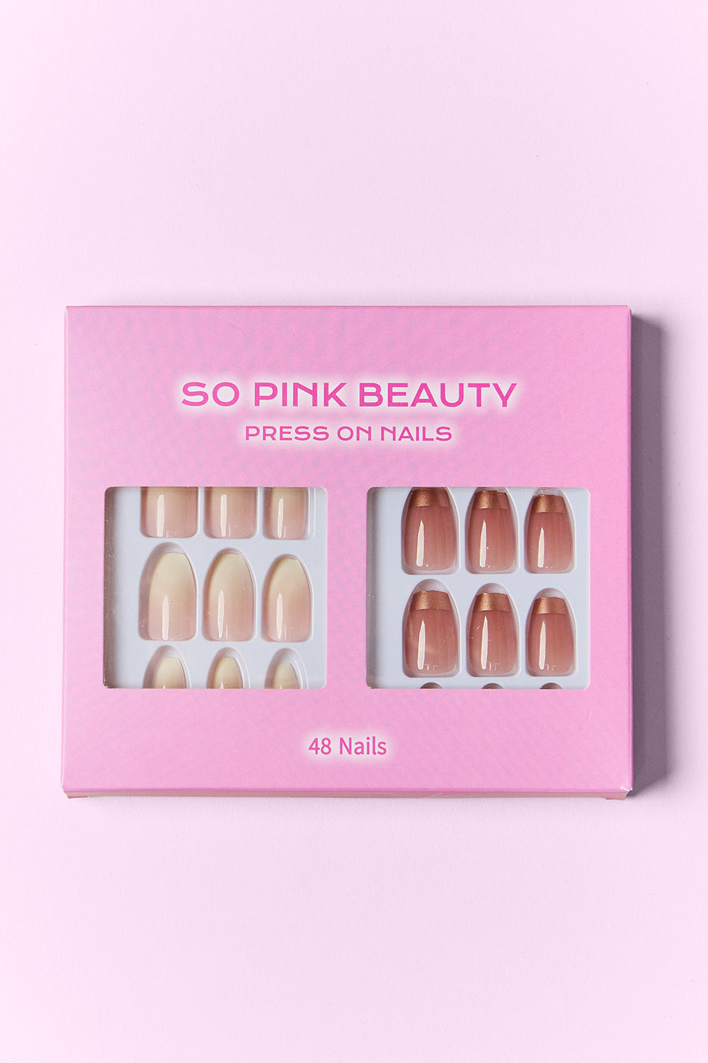 SO PINK BEAUTY Press On Nails 2 Packs MadreForte LLC