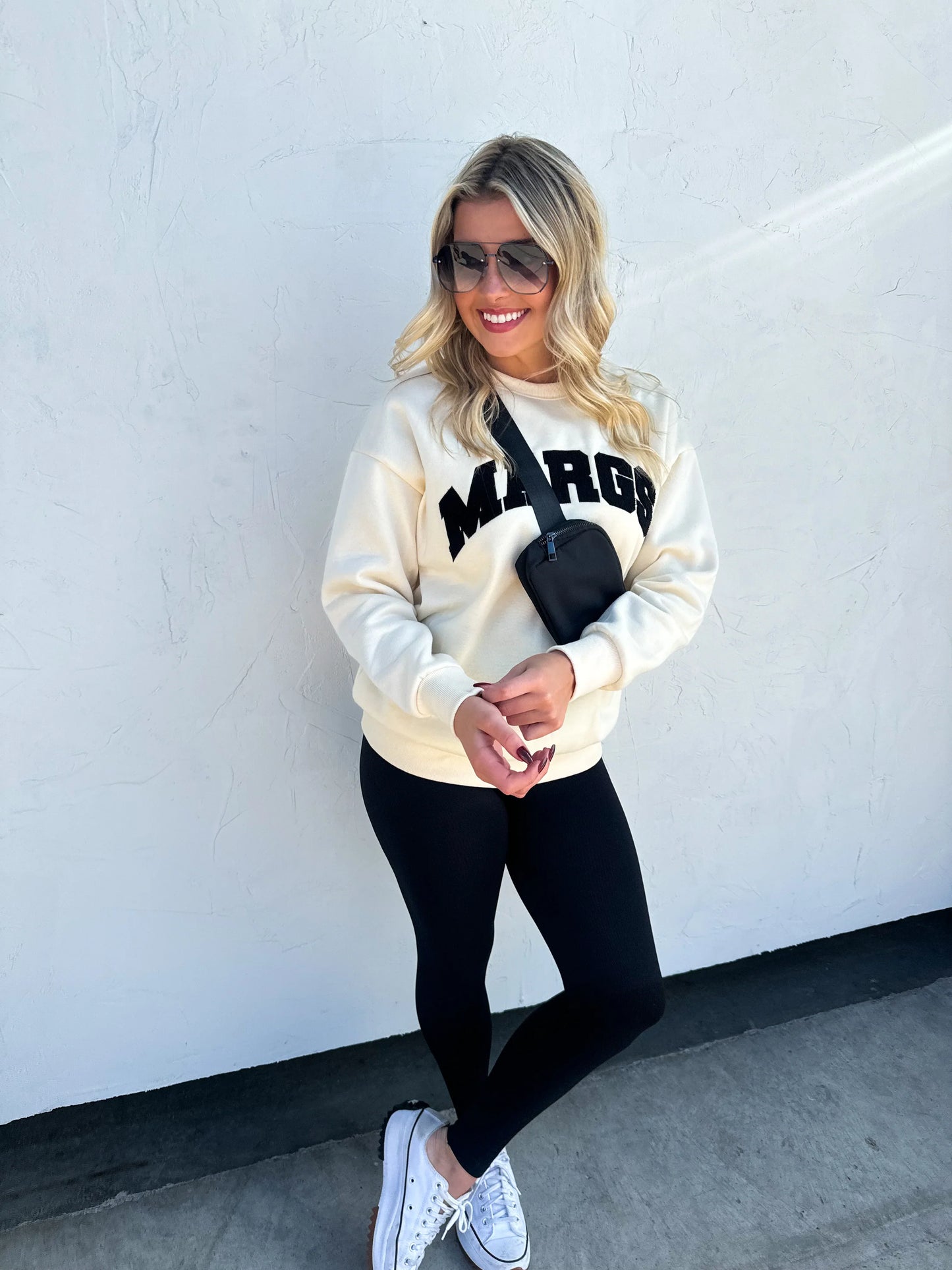 PREORDER: Margs Sherpa Letter Sweatshirt MadreForte LLC