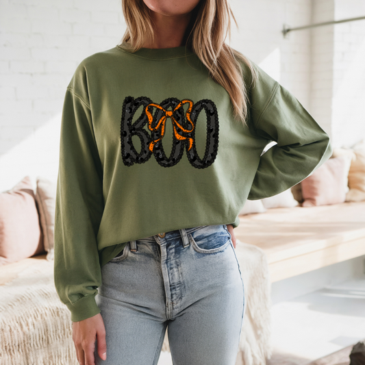 Coquette Halloween Lacey Boo Sweatshirt