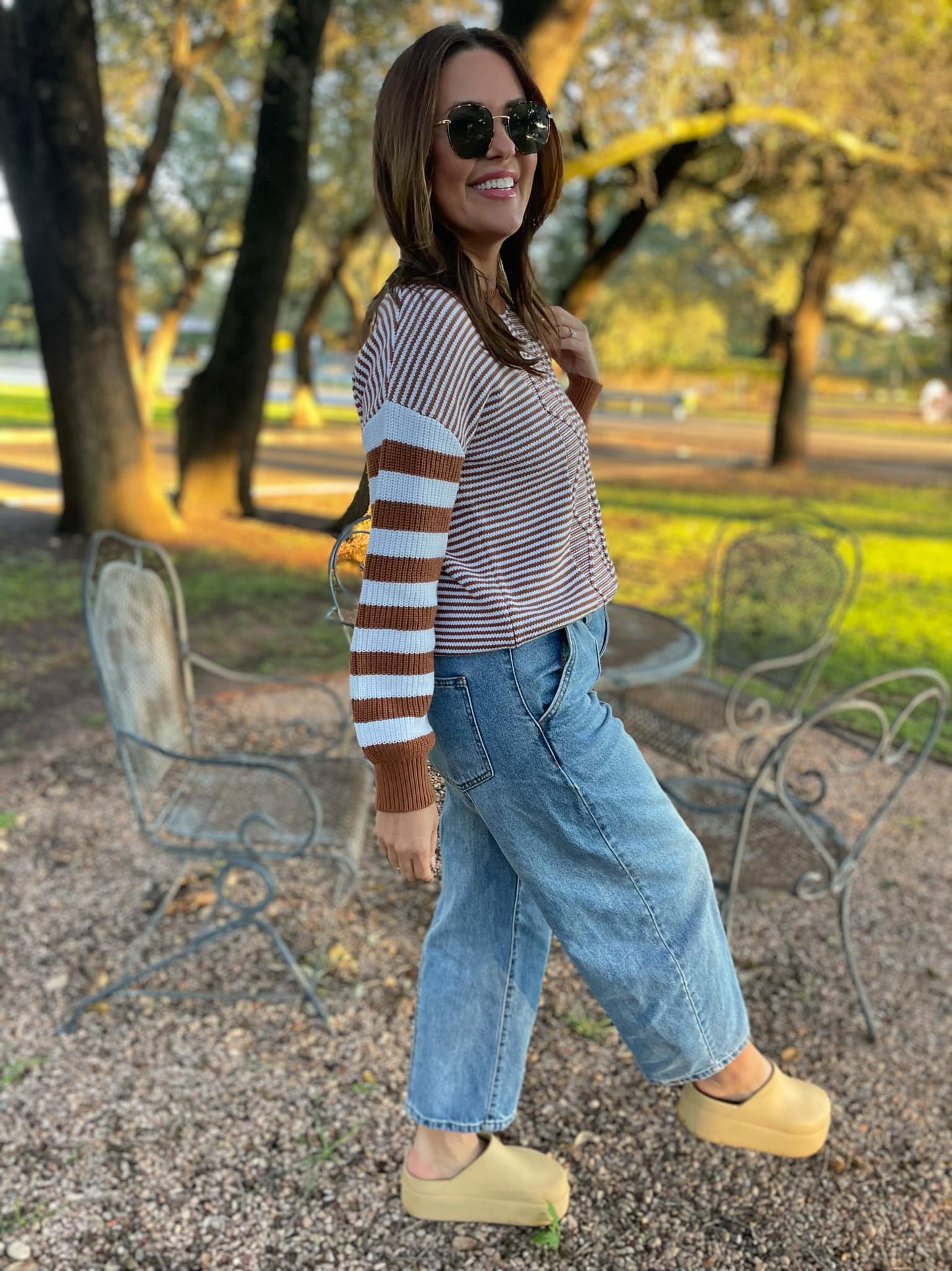 PREORDER: Aspen Striped Sleeve Sweater in Four Colors MadreForte LLC