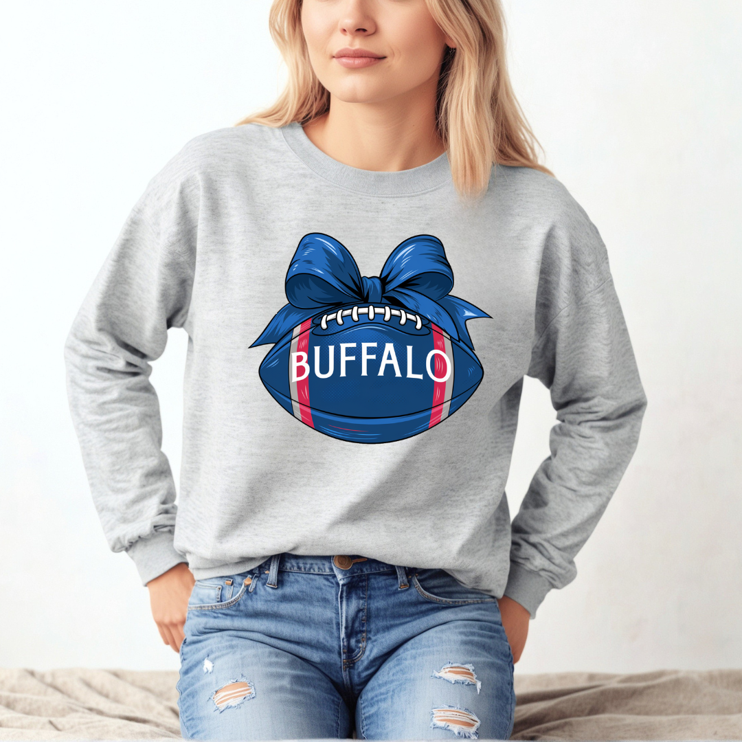 Buffalo Football Bow Sweatshirt