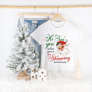 Santa Sees You When You are Shopping Tee