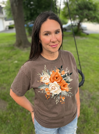 Autumn Bloom Floral Comfort Colors® Tee