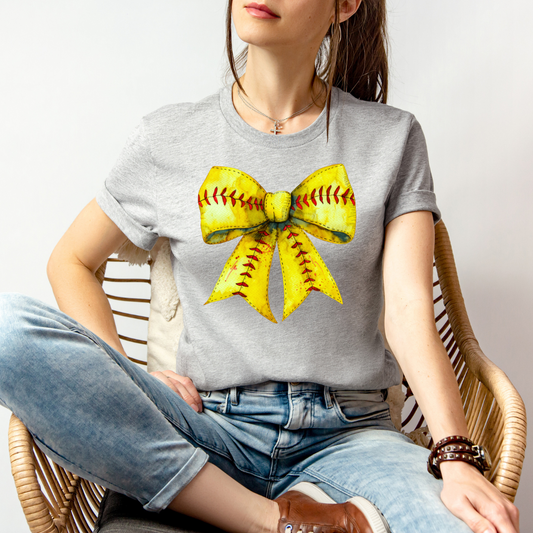 Softball Bow | Tshirt or Sweatshirt
