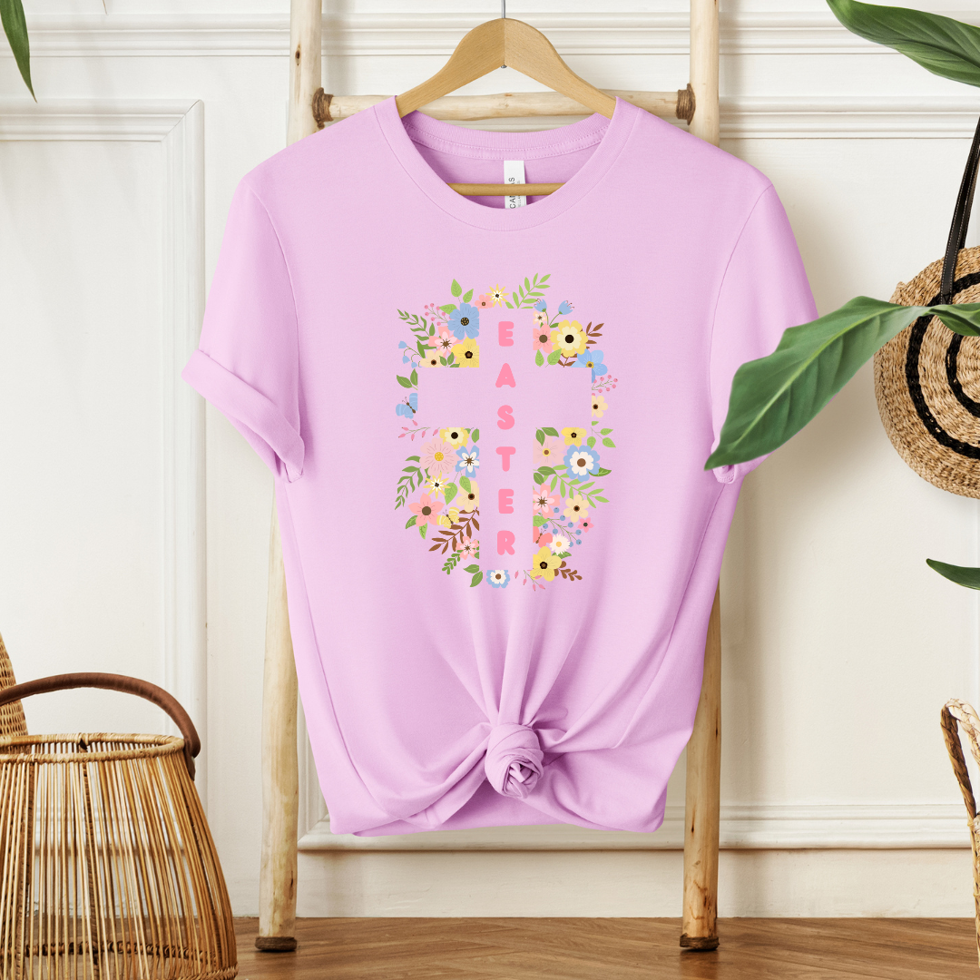 Easter Floral Cross |  T-Shirt MadreForte LLC