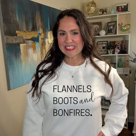 Flannel, Boots, & Bonfires Sweatshirt