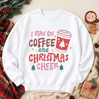 I run on Coffee and Christmas Cheer Graphic Sweatshirt