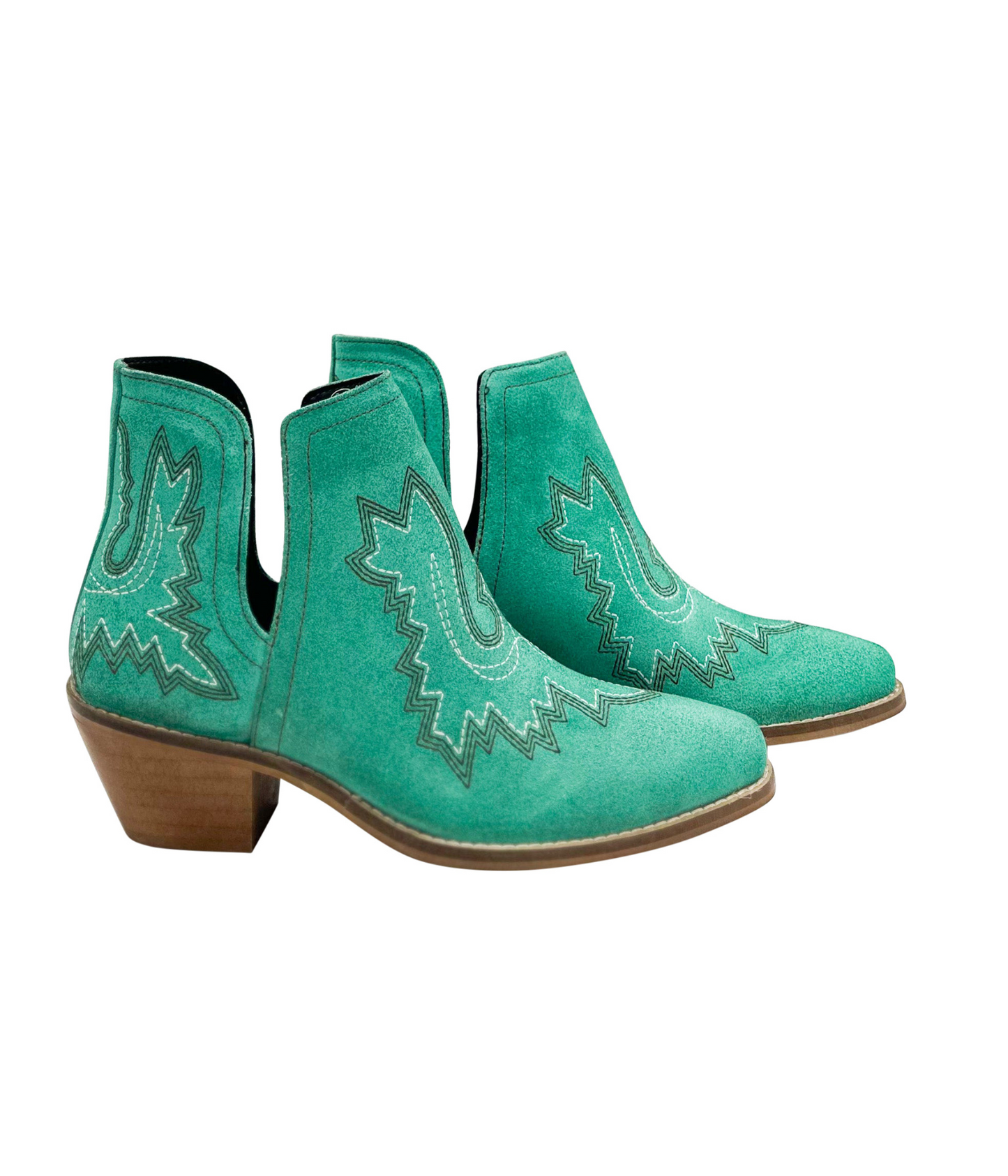 Kickin' Booties in Turquoise Suede MadreForte LLC