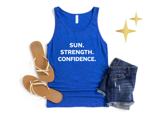 Sun. Strength. Confidence. Tank
